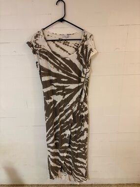 Young Fabulous & Broke Earthy Tie Dye Maxi Dress Medium Boho